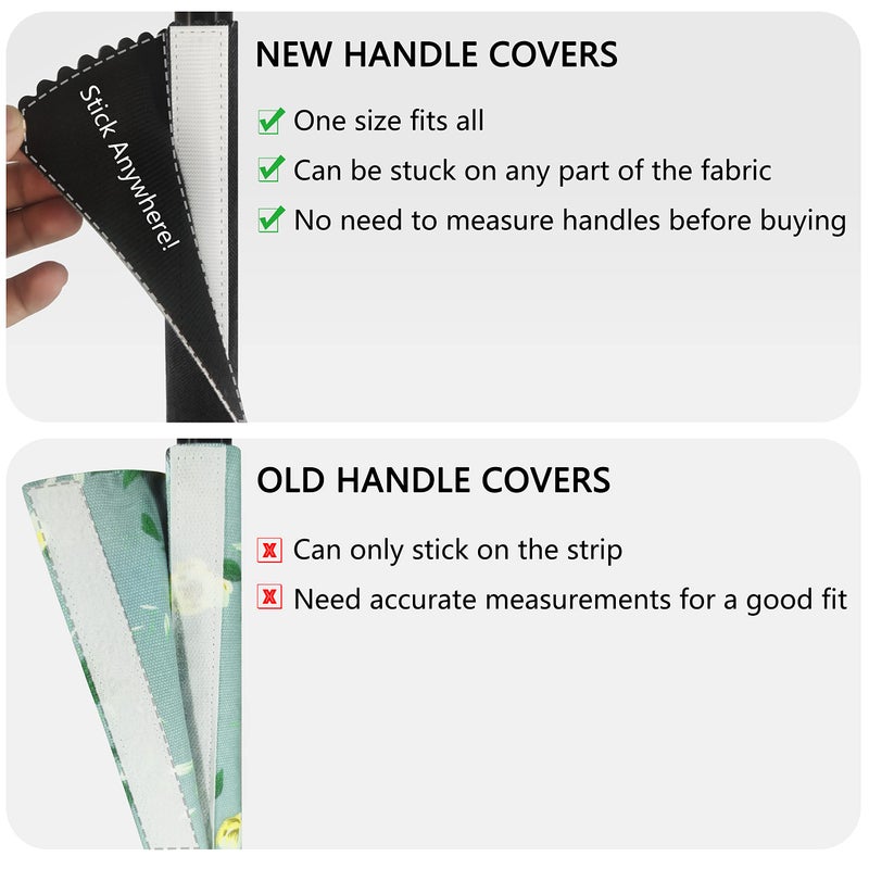 MRKG Refrigerator Door Handle Covers, Set of 6, Handle Covers for Fridge and Microwave Oven, Minimalist, Innovative, Keep Your Kitchen Appliance Clean from Smudges, Drips, Food Stains, Oil (Black) - Image 3